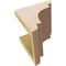 Ekena Millwork 6"W x 6"D x 6"H Wide New Brighton Rough Cedar Woodgrain TimberThane Corbel, Primed Tan CORUR06X06X06NEBRCPR - alternate 2